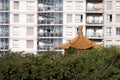 Urban Apartment, Chinese Roof Royalty Free Stock Photo