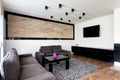 Urban apartment - modern living room Royalty Free Stock Photo