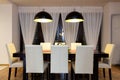 Urban apartment - Table in dining room Royalty Free Stock Photo