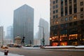 Urban architecture and big city life background.