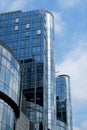 Urban architecture. Modern office building with glass facade Royalty Free Stock Photo