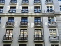 Urban architecture, residential building balconies