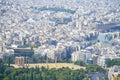 Urban Athens view from top Mount Lycabettus Royalty Free Stock Photo