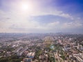 Urban Bangkok skyline in the business center of the city center Office buildings, condominiums, shopping malls, residences are one Royalty Free Stock Photo