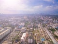 Urban Bangkok skyline in the business center of the city center Office buildings, condominiums, shopping malls, residences are one Royalty Free Stock Photo