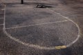 Urban Basketball Court Concrete Playground Shadow