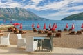 Urban beach in Budva city, Montenegro