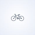 Urban bike, vector best gray line icon