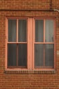 Urban brick Windows in Historic Brick Building Royalty Free Stock Photo