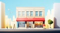 urban bright building shop background