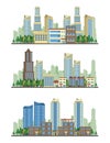 Urban buildings cityscape view scenarios