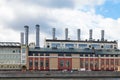 Urban buildings on Raushskaya in Moscow city