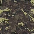 Urban camouflage, modern fashion design. Camo military protective. Army uniform. Grunge pattern. Green and brawn shade color, fash