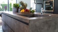 Urban Chic Kitchen with Synthetic Stone Top