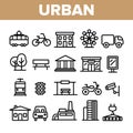 Urban, City Life Thin Line Icons Set Royalty Free Stock Photo