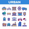 Urban, City Life Thin Line Icons Set Royalty Free Stock Photo