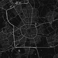 Urban city map of Eindhoven. Vector poster. Black grayscale street map Royalty Free Stock Photo