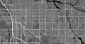 Urban city map of Tucson. Vector poster. Grayscale street map