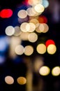 Urban city night light bokeh Royalty Free Stock Photo