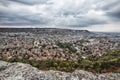 Urban City View. View of Provadia City in Bulgaria from Ovech Fortress Royalty Free Stock Photo