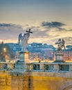 Saint Angelo Bridge, Rome, Italy Royalty Free Stock Photo