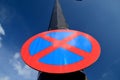 Urban clearway sign. Royalty Free Stock Photo