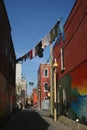 Urban clothes line Royalty Free Stock Photo