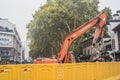 Urban construction, rainwater and sewage diversion project construction site