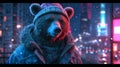 Urban-cool bear in