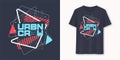 Urban crew abstract geometric graphic t-shirt vector design, typography Royalty Free Stock Photo