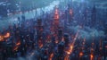 Urban data collection with IoT sensors for traffic, pollution, and weather on interactive map.