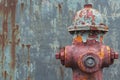 Urban Decay: Corroded Fire Hydrant Royalty Free Stock Photo