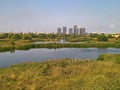 Urban delta in Bucharest - Vacaresti Lake Royalty Free Stock Photo