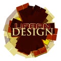 Urban design abstraction. Vector typography