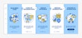 Urban design principles blue and white onboarding template