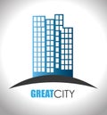 Urban design, vector illustration. Royalty Free Stock Photo