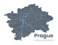 Urban detailed map of Praha, Czech Republic (Prague)