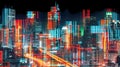 Urban Dreamscape, An Abstract, Vivid, Colorful Cityscape, Generative AI