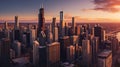 Urban dreamscape: chicago skyline