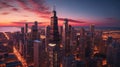Urban dreamscape: chicago skyline