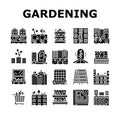 Urban Gardening Eco Collection Icons Set Vector Royalty Free Stock Photo