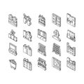 Urban Gardening Eco Collection isometric icons set vector Royalty Free Stock Photo