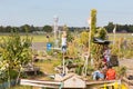 Urban gardening at Tempelhofer field, former airport in Berlin, Germany. Royalty Free Stock Photo