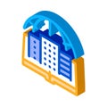 Urban geography isometric icon vector illustration