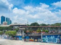 Urban graffiti along Klang River, Malaysia Royalty Free Stock Photo