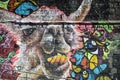 Urban graffiti art depicting a Llama, on display on a wall near Calle Jaen, La Paz, Bolivia Royalty Free Stock Photo