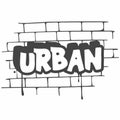 Urban Graffiti Wall Text Spray Paint Effect Brick Background Creative Art Royalty Free Stock Photo