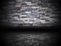 Urban Grunge Abstract Interior Brick and Stone Wall Stage Background Texture Royalty Free Stock Photo