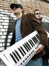 Urban Guys with a Keyboard Royalty Free Stock Photo