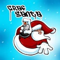Urban Hip Hop Graffiti Christmas Santa Claus Royalty Free Stock Photo